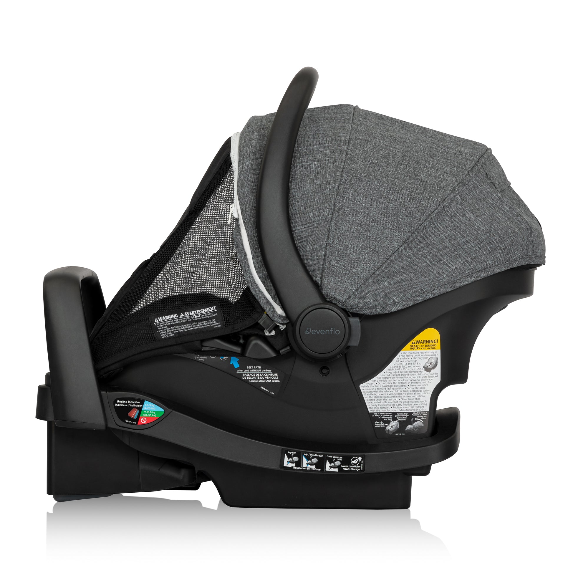 Evenflo LiteMax VIZOR Infant Car Seat (Sable Black)