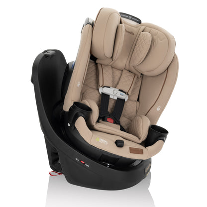 Revolve360 Slim 2-in-1 Rotational Car Seat with Green & Gentle Fabric