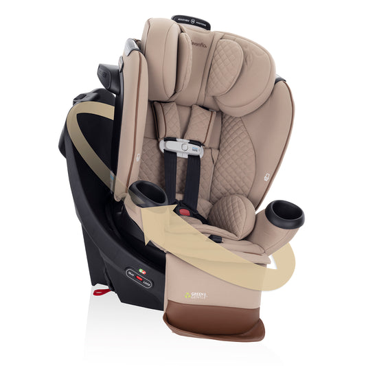 Revolve360 Extend All-in-One Rotational Car Seat with Green & Gentle Fabric