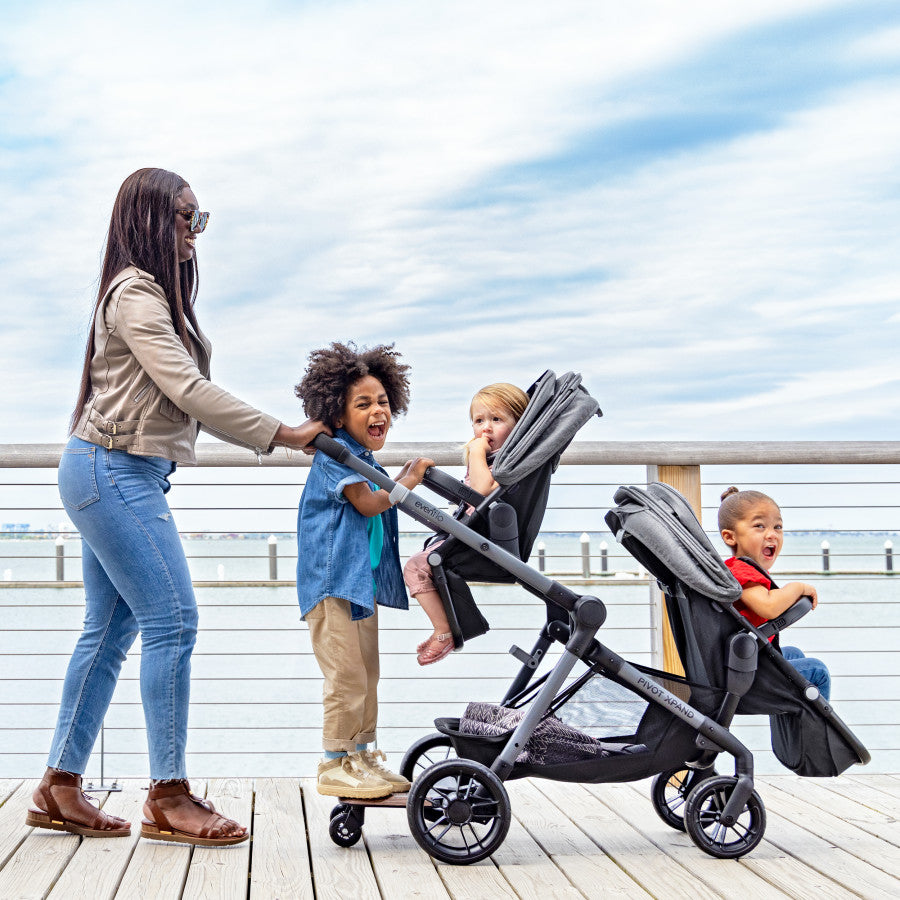 Evenflo single cheap to double stroller