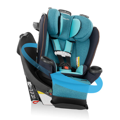 Evenflo Gold Revolve360 Extend All-in-One Rotational Car Seat with SensorSafe (Sapphire)