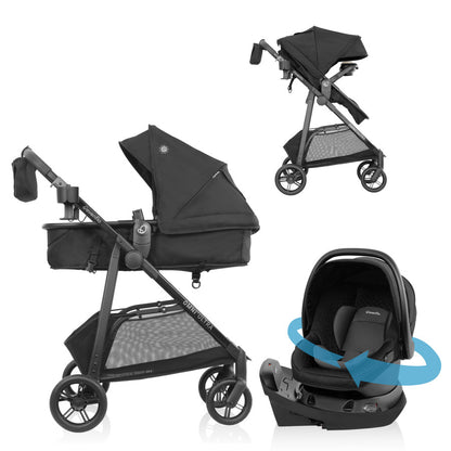 Evenflo Omni Ultra Travel System with Revolve180 LiteMax NXT Rotational Infant Car Seat