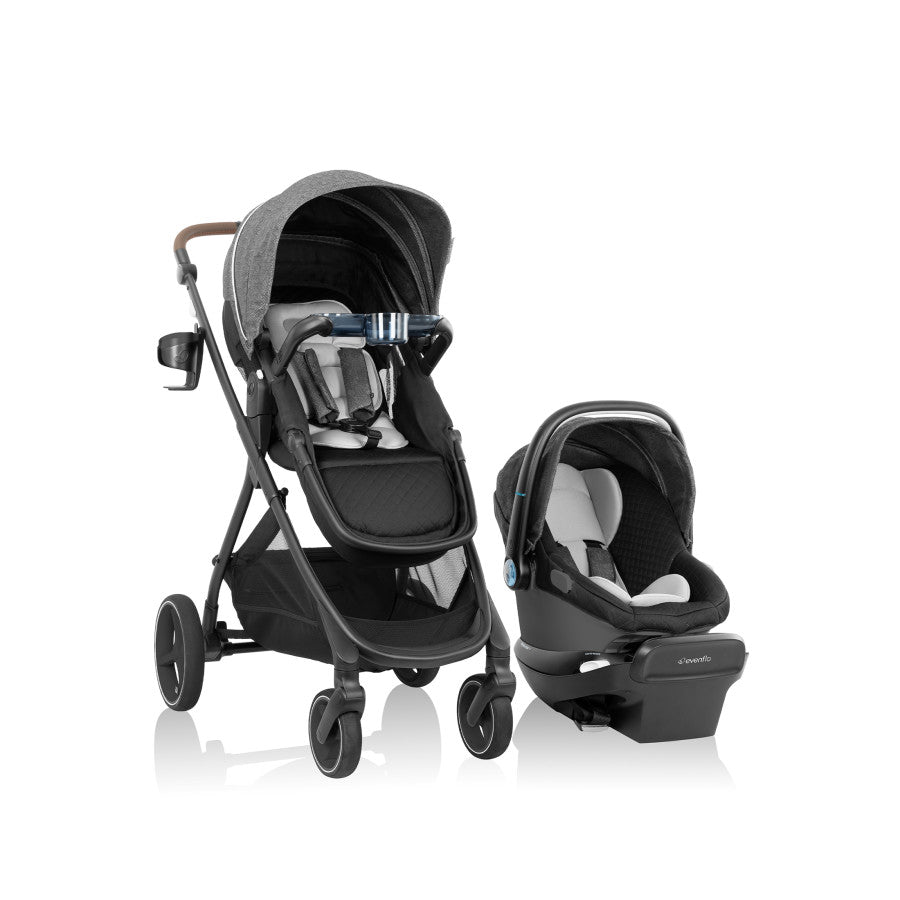 Evenflo Shyft Intuiti+ Travel System featuring Revolve180 LiteMax NXT with SensorySoothe