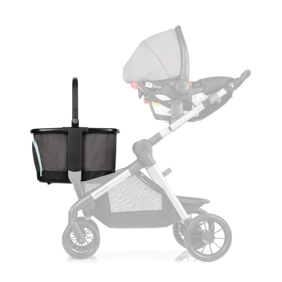 Grocery basket for store stroller