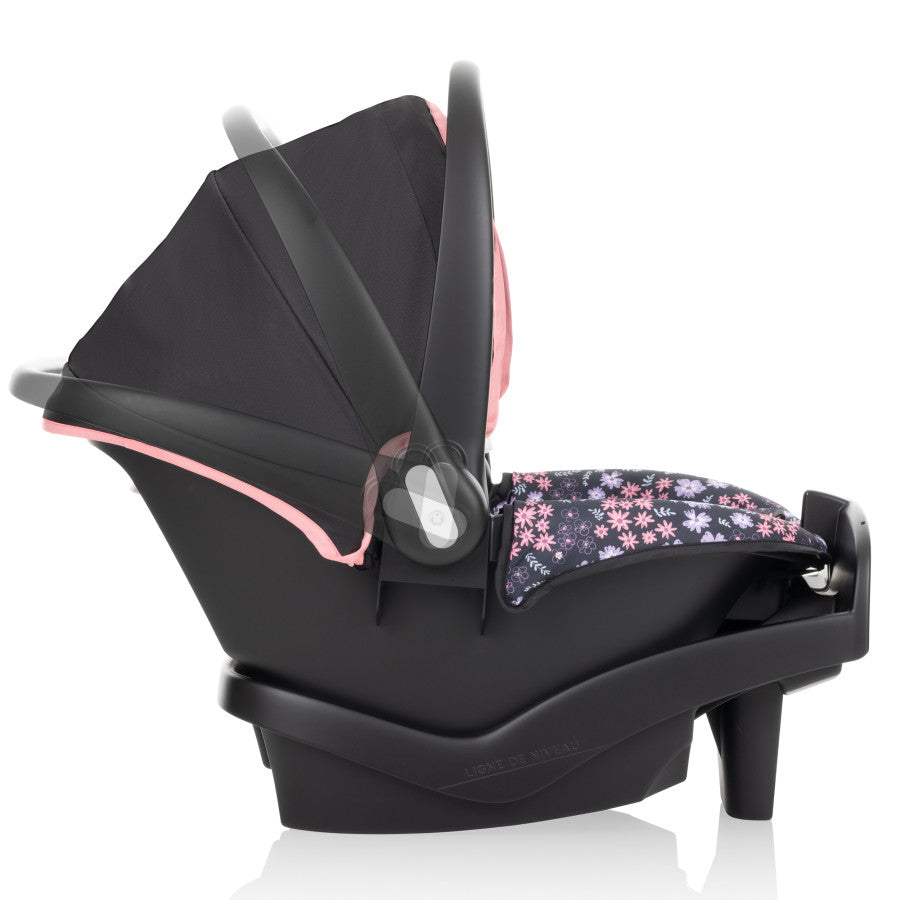 Evenflo black and 2024 pink car seat