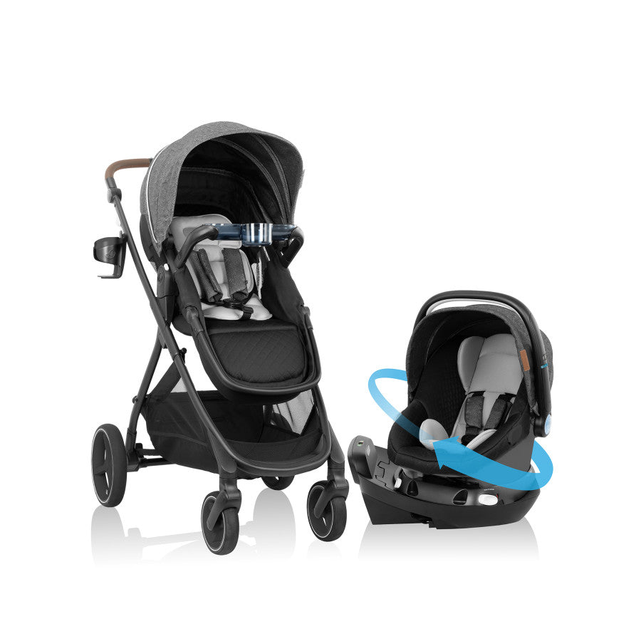 Evenflo Shyft Intuiti+ Travel System featuring Revolve180 LiteMax NXT with SensorySoothe