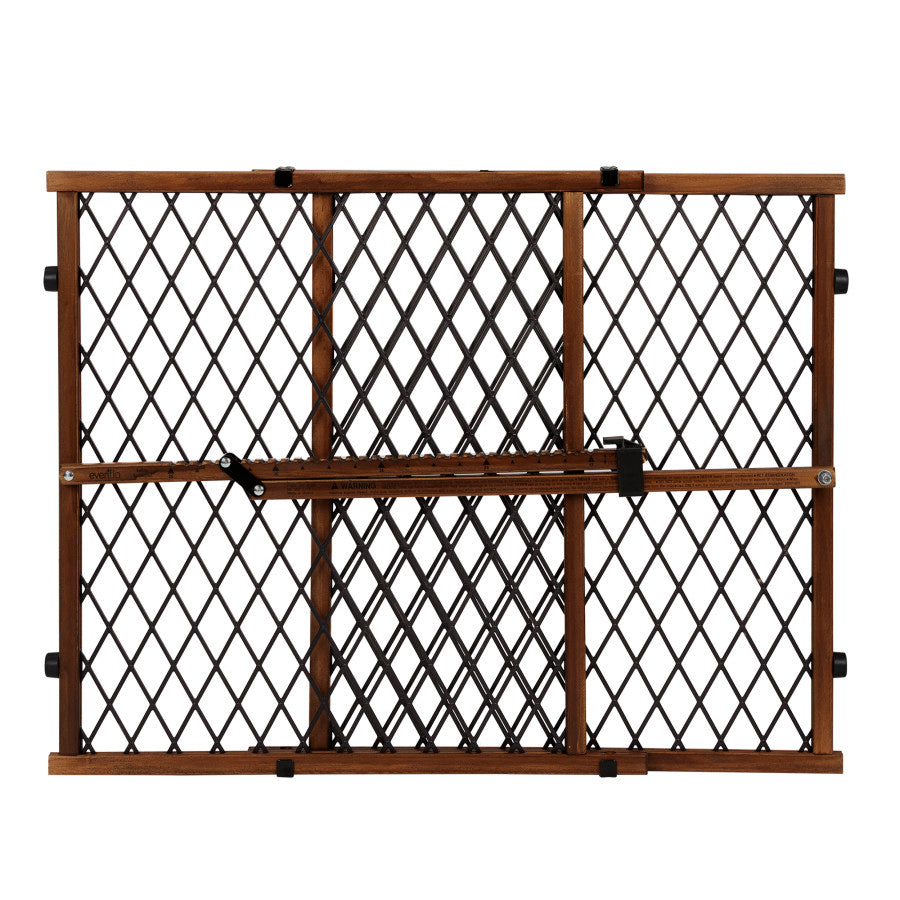 Position & Lock Adjustable Wood Baby Gate