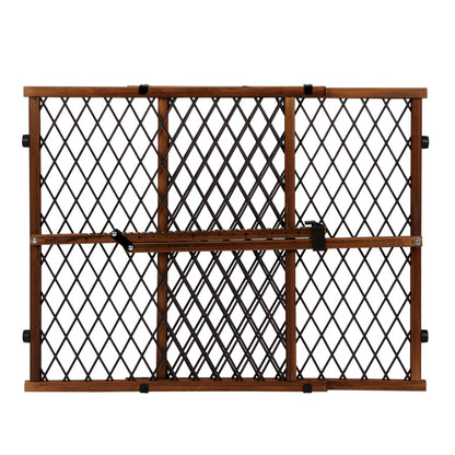 Position & Lock Adjustable Wood Baby Gate