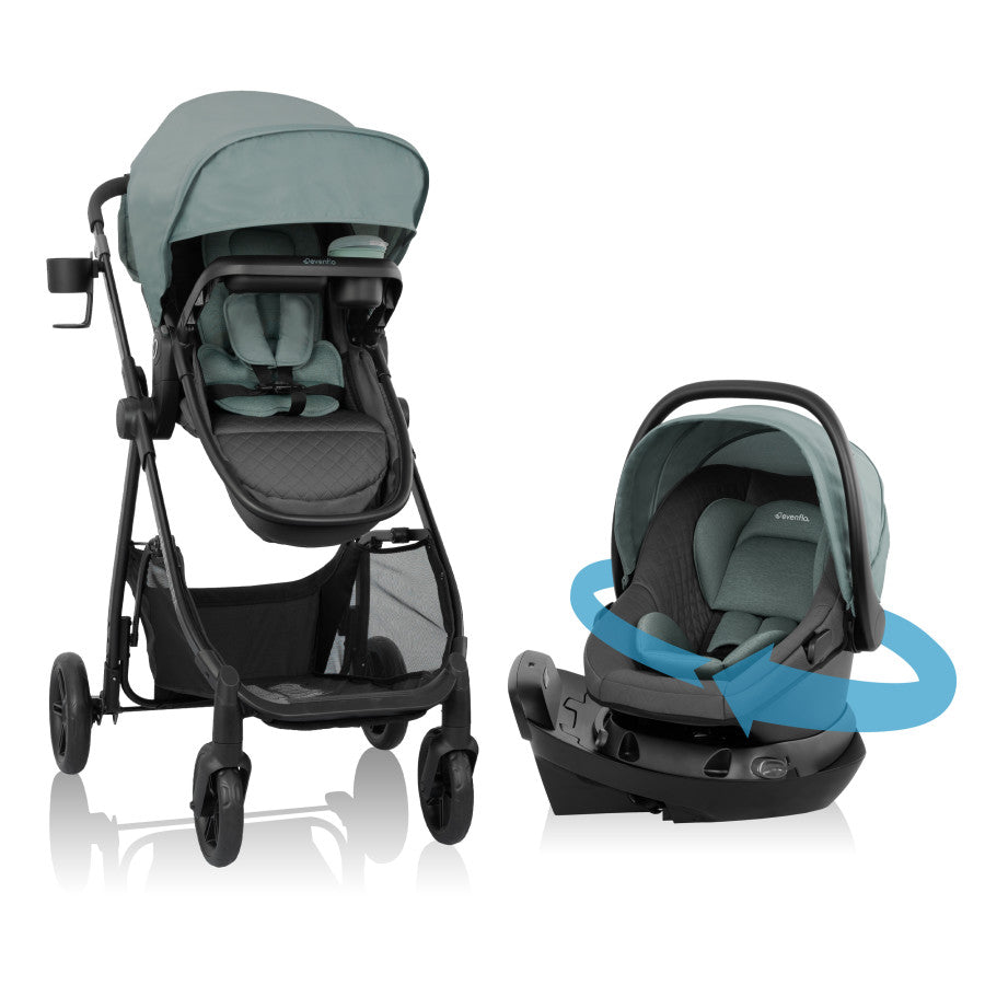 Evenflo Omni Ultra Travel System with Revolve180 LiteMax NXT Rotational Infant Car Seat