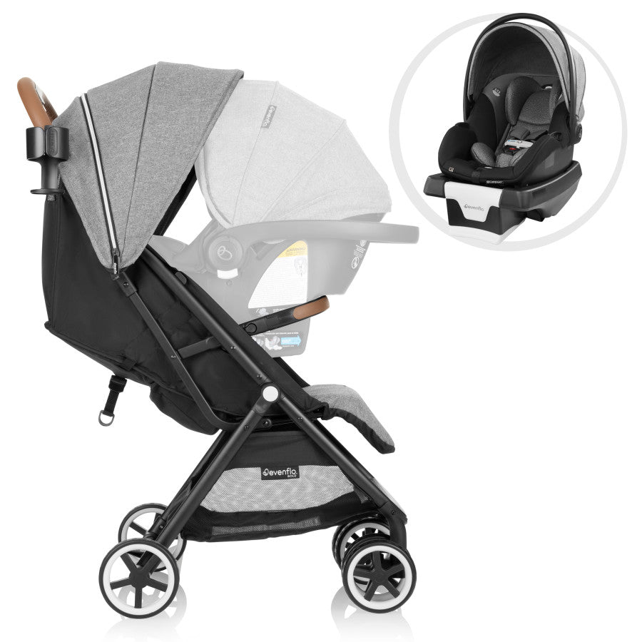 How to fold evenflo travel system stroller best sale