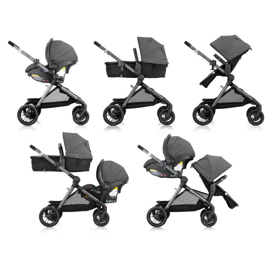 Evenflo double stroller with car seat on sale