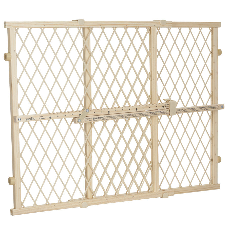 Position & Lock Adjustable Wood Baby Gate