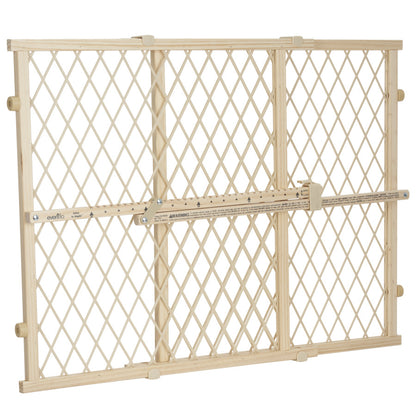 Position & Lock Adjustable Wood Baby Gate