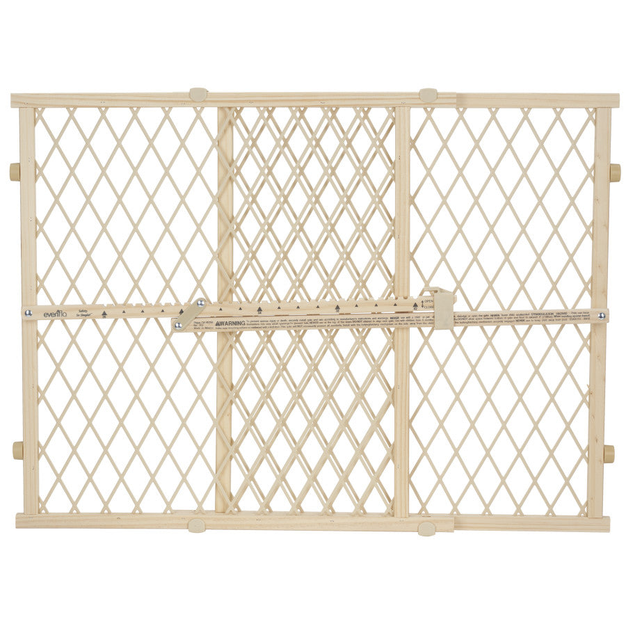 Position & Lock Adjustable Wood Baby Gate